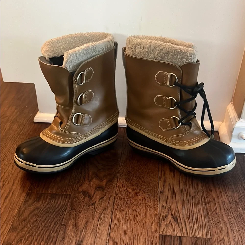 Sorel Kids Brown and Black Rain & Snow Boots with Waterproof Shell